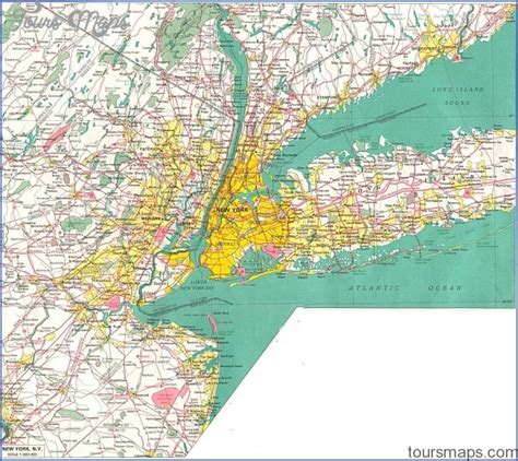 New York map streets - ToursMaps.com