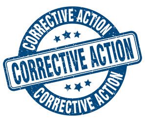 Corrective Action Stamp Royalty Free Vector Image