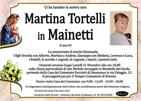 Martina Tortelli In Mainetti Onoranze Funebri Facciotti