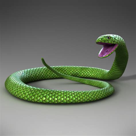 Snake 3D Model Rigged Free