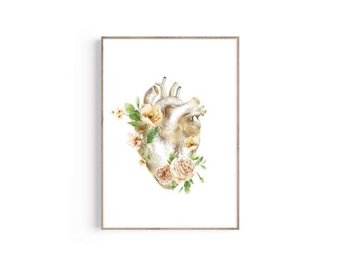 Heart Anatomy Print Heart Anatomy Poster Anatomical Heart - Etsy