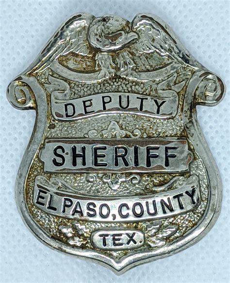 Great 1930's El Paso County Texas Deputy Sheriff Badge: Flying Tiger ...