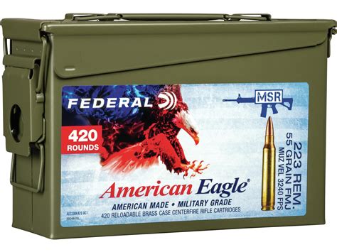 Federal American Eagle 223 Remington Ammo 55 Grain Full Metal Jacket