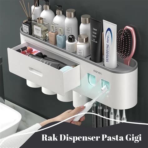 Jual Rak Dispenser Pasta Gigi Odol Modern Rak Kamar Mandi Sabun