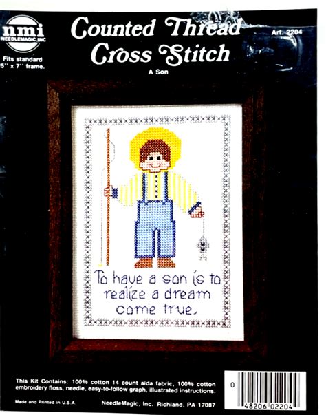 NeedleMagic NMI Vintage Counted Cross Stitch Kit A SON 14 Count