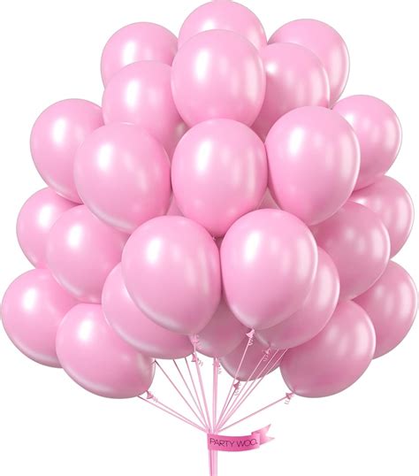 Amazon PartyWoo Light Pink Balloons 51 Pcs 12 Inch Pearl Light