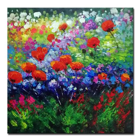 Hand Painted Flower Garden Canvas Art – canvasx.net