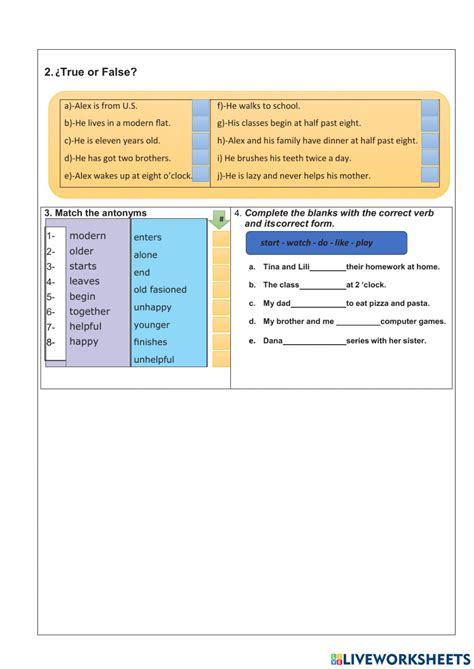 Learning Activities For First Quimestre Exam Activity