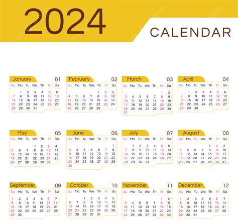 Calendario 2024 Amarillo Simple Png 2024 Mes Calendario Png Y Themelower