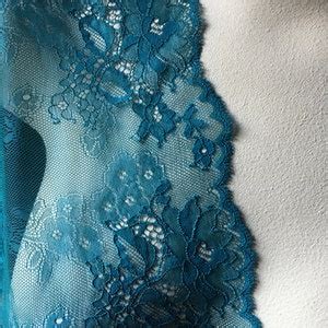 Teal Stretch Lace Wide For Lingerie Garments Headbands Str Etsy