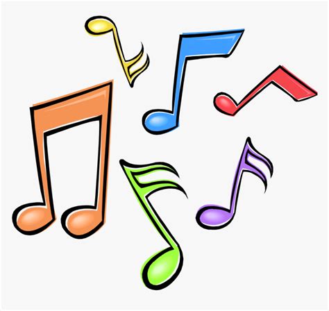 Music Clipart Clear Background - Colorful Music Note Clipart, HD Png Download , Transparent Png ...