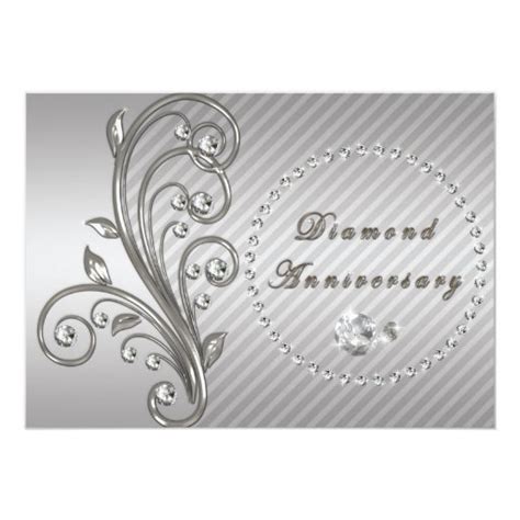 Diamond Wedding Anniversary Invitation | Zazzle