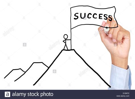 Man drawing success meaning on white board Stock Photo - Alamy