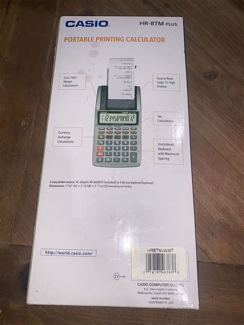 New Casio Portable Printing Calculator Hr Tm Plus Printer Large