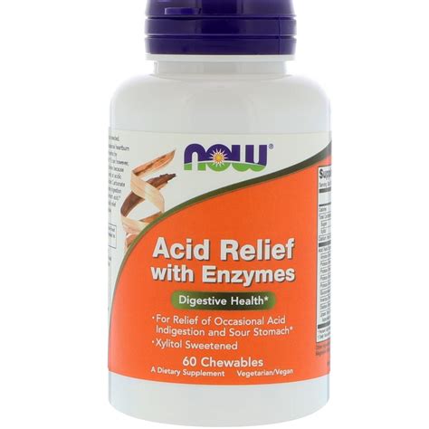 Now Foods, Acid Relief with Enzymes, 60 Chewables | By iHerb