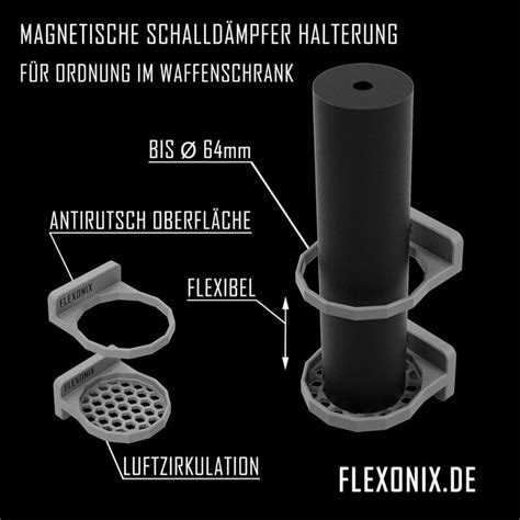 Flexonix Schalldämpfer Halter Schwarz jetzt kaufen auf Pareyshop de