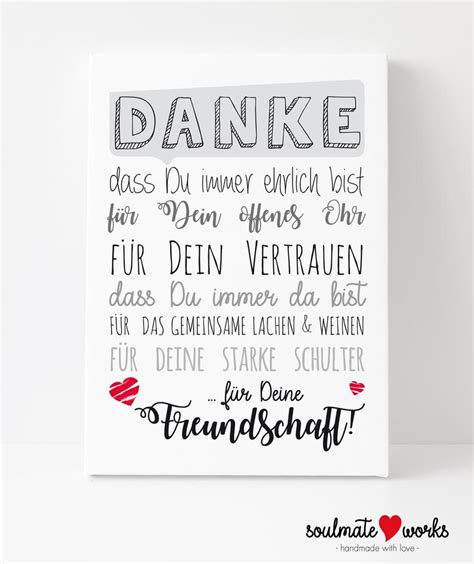 Kunstdruck F R Deine Beste Freundin Danke F R Deine Etsy Lettering