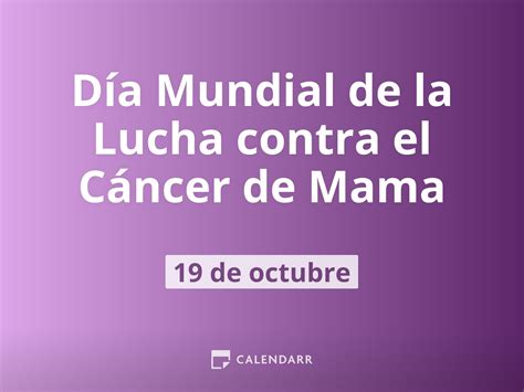 D A Mundial De La Lucha Contra El C Ncer De Mama De Octubre