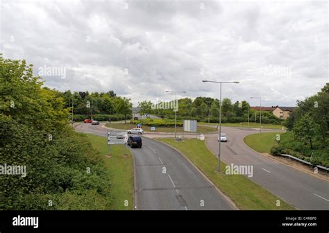 A Roundabout On A Dual Carriageway In Milton Keynes Buckinghamshire