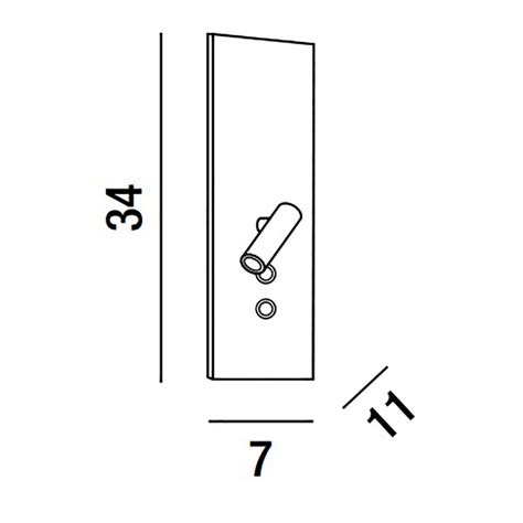 Applique Moderno Perenz PLATE 6638 B LC LED Orientabile Dimmerabile