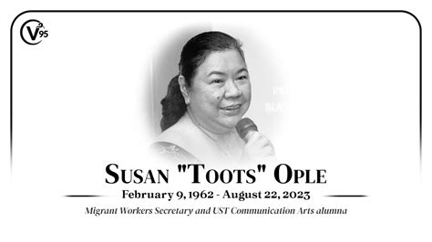 Migrant Workers Secretary Susan ‘Toots’ Ople; 61 | The Varsitarian