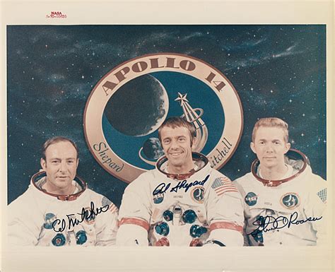 Apollo 14 Crew Autographed WSS NASA Photo