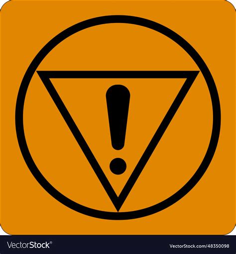 Safety symbol label emergency stop Royalty Free Vector Image