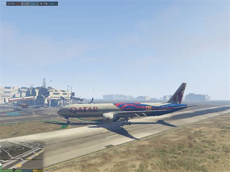 Boeing 777-300ER Qatar FC Barcelona Livery - GTA5-Mods.com