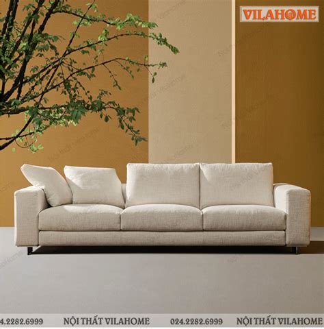 Sofa nỉ màu trắng cao cấp GSN007 |Vilahome