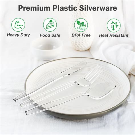 Snapklik Count Extra Heavy Duty Clear Plastic Silverware