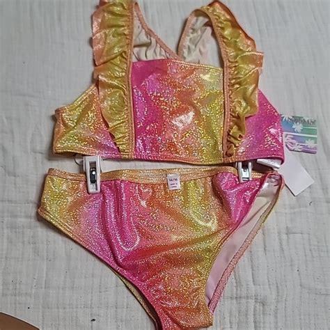 Pink Platinum Swim Bnwt Piece Bikini Swim Set Ponk Platinum Size Poshmark