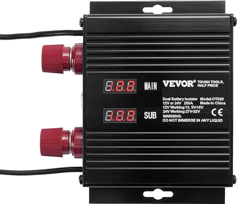 Vevor 250 Amp Dual Battery Smart Isolator 12v24v