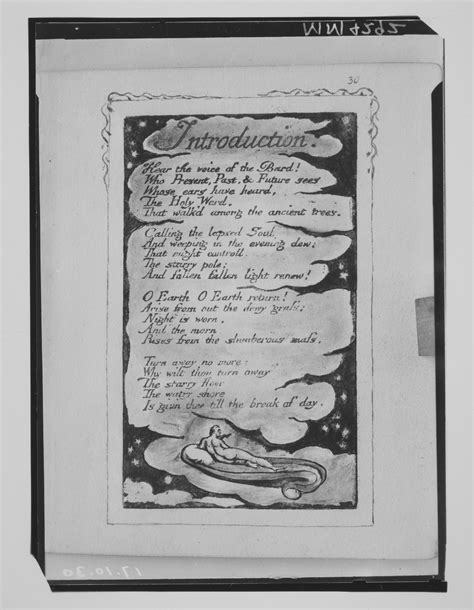 William Blake Songs Of Experience Introduction The Metropolitan