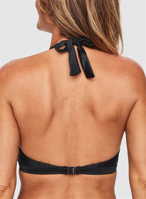 Maui Halterneck Bikini Bra Aqua White Swegmark Swegmark