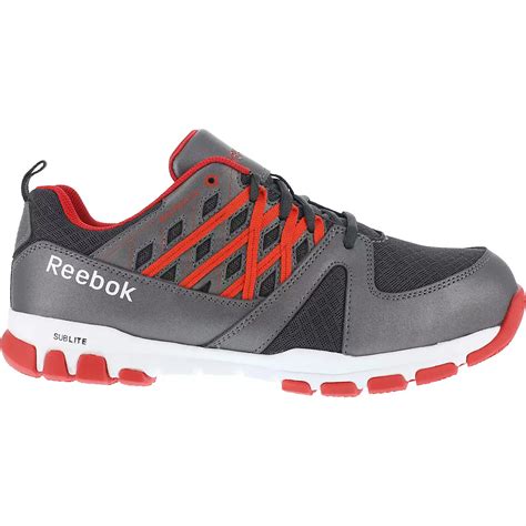 Reebok Mens Sublite Electric Hazard Steel Toe Work Shoes Academy