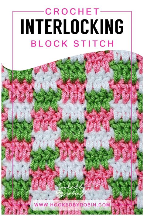 Crochet Interlocking Block Stitch Free Video Tutorial And Written