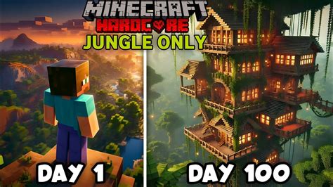 I Survived Days In Jungle Only World Minecraft Hardcore Survival