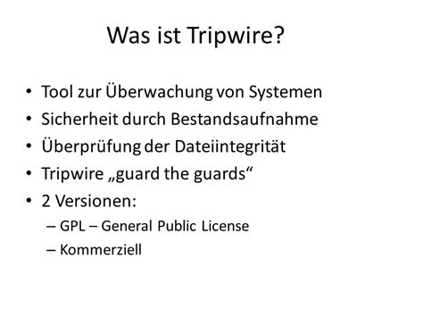 Tripwire Co Berpr Fung Der Integrit T Von Dateien Und