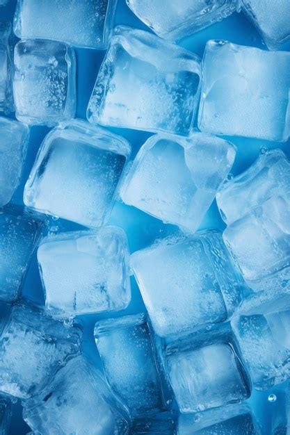 Premium Ai Image Ice Cubes Texture Background