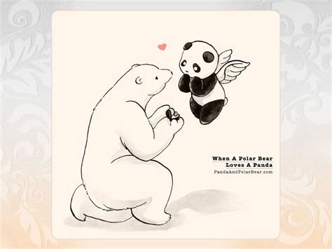 When Polar Bear Loves A Panda | Polar bear drawing, Baby panda bears ...