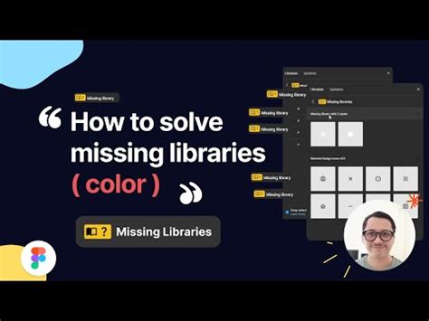 Figma How To Solve Missing Color Libraries In Figma Youtube