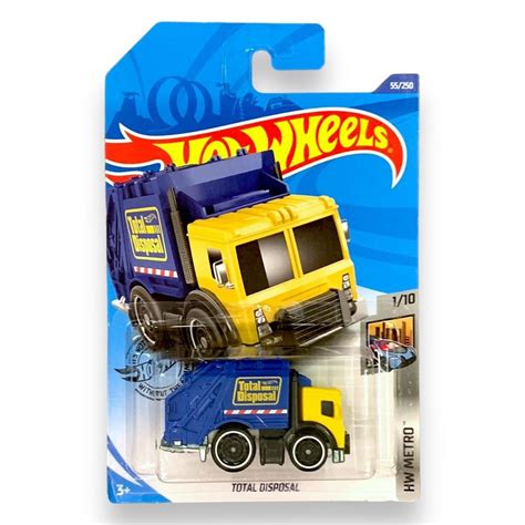 Miniatura Caminhão Hot Wheels Total Disposal Amarelo HW METRO 1 10 Shopee Brasil