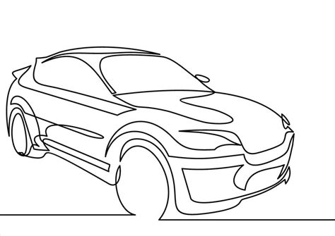 Car Line Drawing Vector Art, Icons, and Graphics for Free Download
