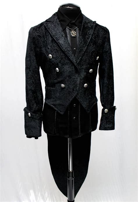 IMPERIAL TAILCOAT Black Velvet Brocade Etsy In 2021 Clothes