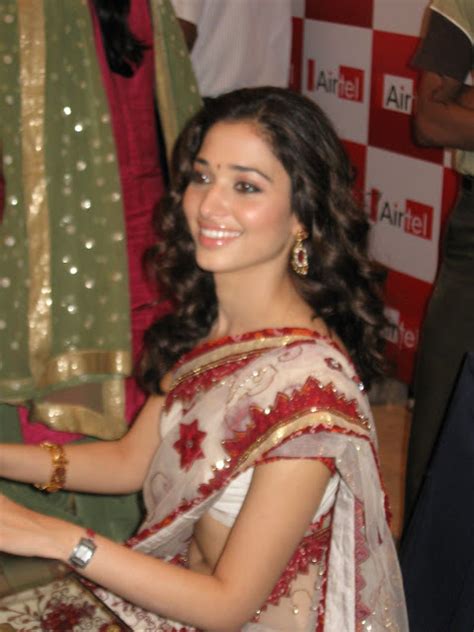 Tamanna Bhatia In Red Saree Airtel Event Hot Photos Celebrities Photos Hub