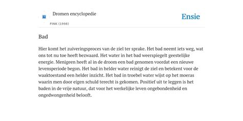 Bad - de betekenis volgens Dromen encyclopedie
