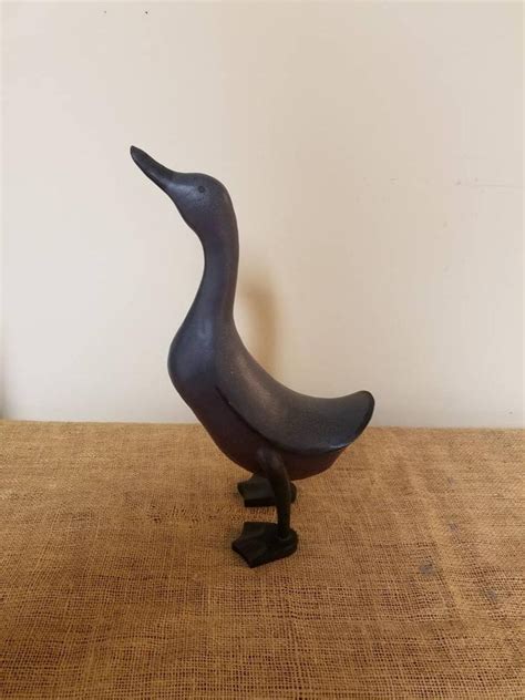 Vintage Hand Carved Wood Duck Mancave Decor Duck Decoy Etsy Hand