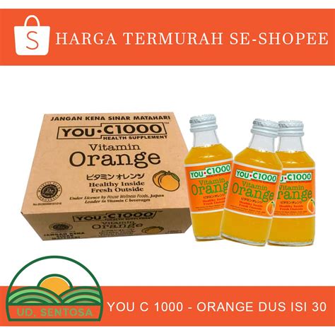 Jual YOU C1000 ORANGE 1 BOX Ko 1 KARTON ISI 30 BOTOL 140ML Shopee