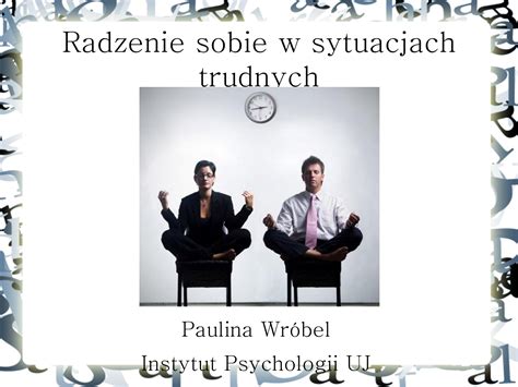 Radzenie Sobie W Sytuacjach Trudnych