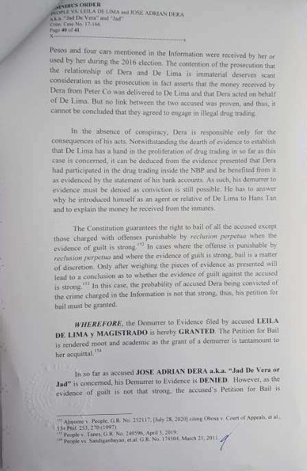 Lian Buan On Twitter Just In Senator Leila De Lima Is Acquitted In